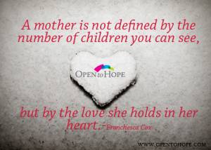 A mother...